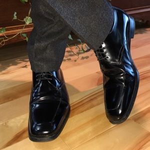 Men’s PRADA Black Patent Leather Derby Shoes